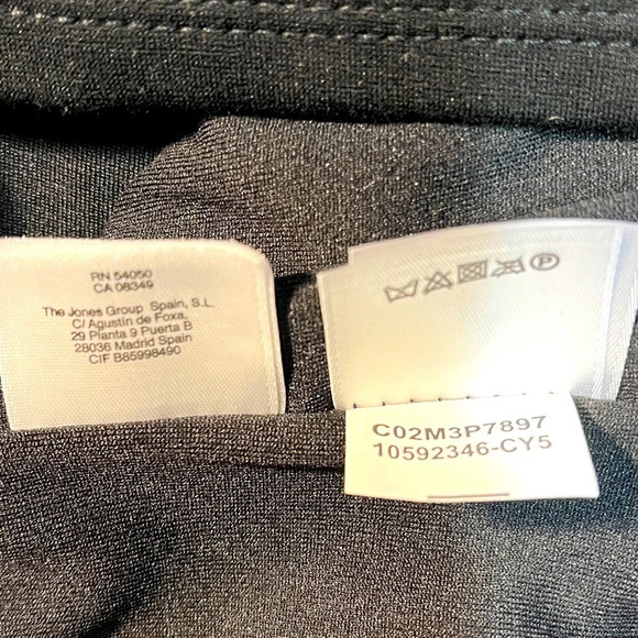 Anne Klein sleeveless graphic rouched blouse, zip back, size XL - Picture 5 of 8